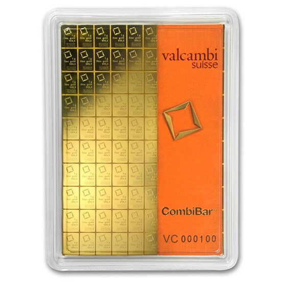 100x 1 gram Gold CombiBar™ - Valcambi (In Assay) 100x 1 gram Gold CombiBar™ - Valcambi (In Assay)